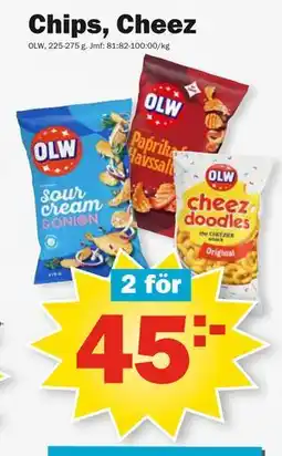 Pekås Chips, Cheez erbjuda