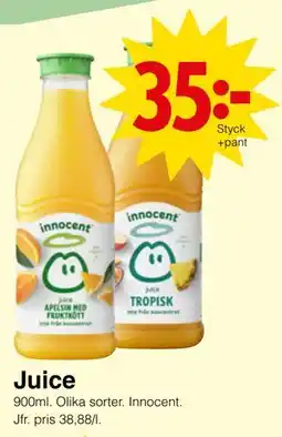 Matöppet Juice erbjuda