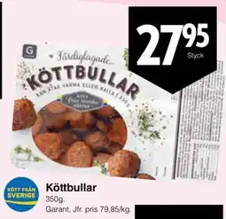 Matöppet Köttbullar erbjuda