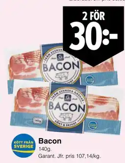 Matöppet Bacon erbjuda