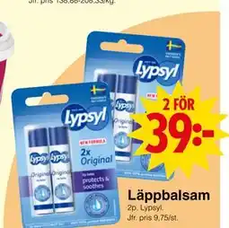 Matöppet Läppbalsam erbjuda