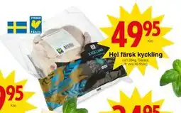 Matöppet Hel färsk kyckling erbjuda