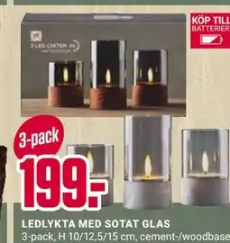 ÖoB LEDLYKTA MED SOTAT GLAS erbjuda