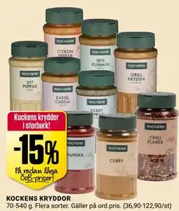 ÖoB KOCKENS KRYDDOR erbjuda