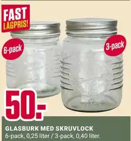 ÖoB GLASBURK MED SKRUVLOCK erbjuda