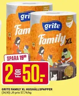 ÖoB GRITE FAMILY XL HUSHÅLLSPAPPER erbjuda