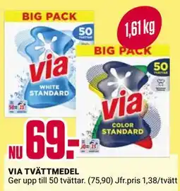 ÖoB VIA TVÄTTMEDEL erbjuda