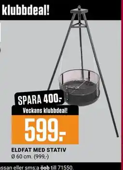 ÖoB ELDFAT MED STATIV, Medlemspris erbjuda