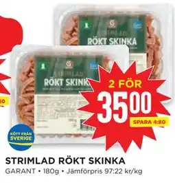 Willys STRIMLAD RÖKT SKINKA erbjuda