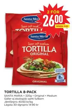 Willys TORTILLA 8-PACK erbjuda