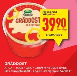 GRÄDDOST, Medlemspris