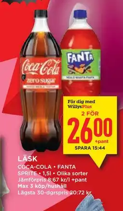 Willys Hemma LÄSK, Medlemspris erbjuda