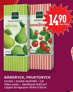 Willys Hemma BÄRDRYCK, FRUKTDRYCK erbjuda