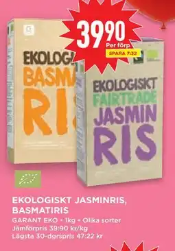 Willys Hemma EKOLOGISKT JASMINRIS, BASMATIRIS erbjuda
