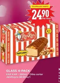 Willys Hemma GLASS 4-PACK erbjuda