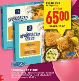 Willys Hemma SPRÖDBAKAD FIRRE, Medlemspris erbjuda