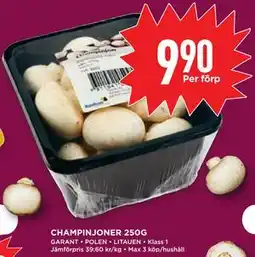 Willys Hemma CHAMPINJONER 250G erbjuda