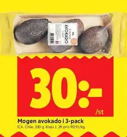 ICA Kvantum Mogen avokado i 3-pack erbjuda