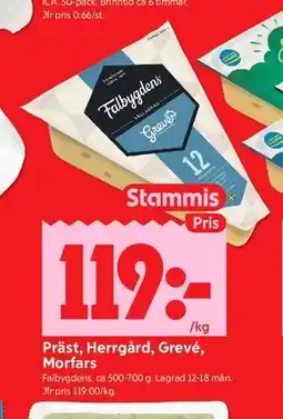 ICA Kvantum Präst, Herrgård, Grevé, Morfars, Medlemspris erbjuda