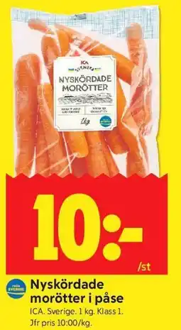 ICA Kvantum Nyskördade morötter i påse erbjuda