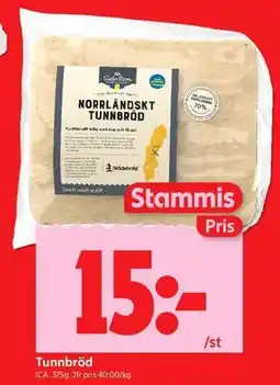 ICA Kvantum Tunnbröd, Medlemspris erbjuda