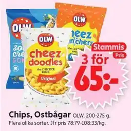 ICA Supermarket Chips, Ostbågar, Medlemspris erbjuda