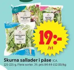 ICA Supermarket Skurna sallader i påse erbjuda