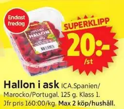 ICA Supermarket Hallon i ask erbjuda