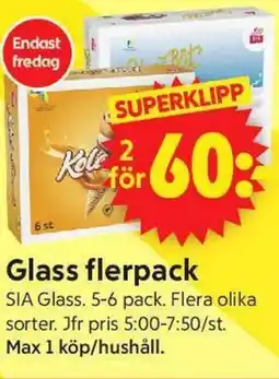 ICA Supermarket Glass flerpack erbjuda