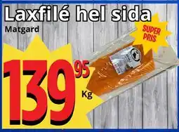 Supergrossen Laxfilé hel sida erbjuda