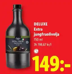 Lidl Deluxe extra jungfruolivolja erbjuda
