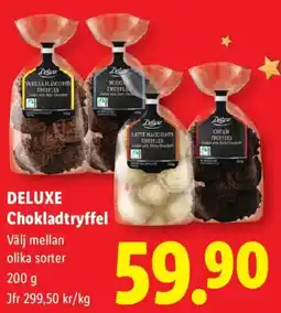 Lidl Deluxe Chokladtryffel erbjuda