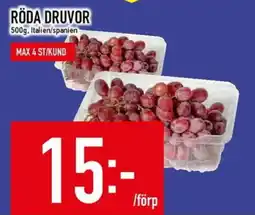 Matdax Röda druvor erbjuda
