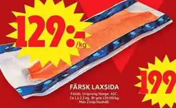 ICA Maxi Färsk laxsida erbjuda