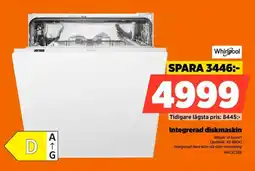 Power Whirlpool integrerad diskmaskin erbjuda