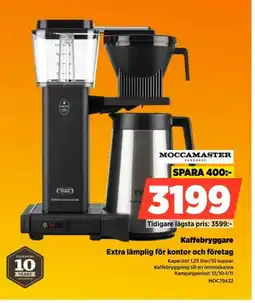Power Moccamaster kaffebryggare erbjuda