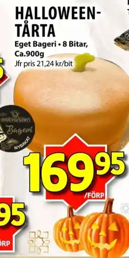 Matvärlden Tensta Eget Bageri Halloween-tårta erbjuda