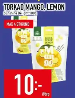 Matdax Torkad mango, lemon erbjuda