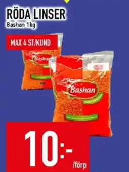Matdax Bashan röda linser erbjuda