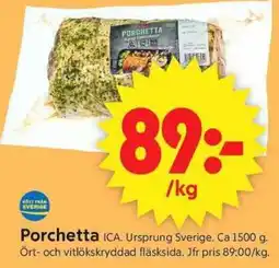 ICA Supermarket Porchetta erbjuda