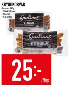 Matdax Gudruns kryddkorvar erbjuda