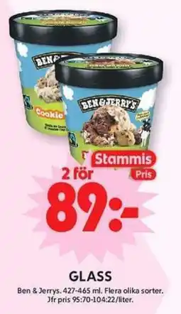 ICA Maxi Ben & Jerrys glass erbjuda