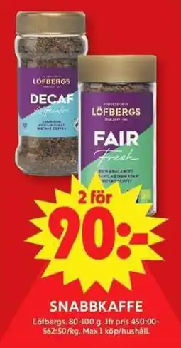 ICA Maxi Löfbergs snabbkaffe erbjuda