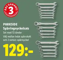 Lidl Parkside spärringnyckelsats erbjuda