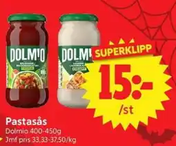 Nya Pulsen Dolmio pastasås erbjuda