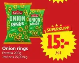 Nya Pulsen Estrella onion rings erbjuda