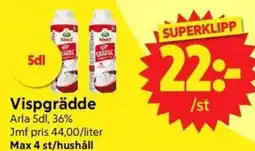 Nya Pulsen Arla Vispgrädde erbjuda