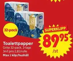 Nya Pulsen Grite toalettpapper erbjuda