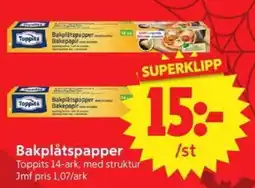 Nya Pulsen Toppits bakplåtspapper erbjuda