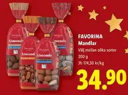 Lidl Favorina mandlar erbjuda